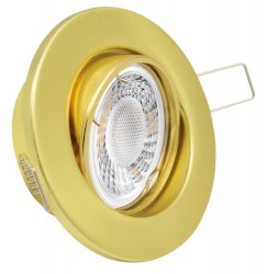 LED Einbaustrahler 230V Messing Gold rund 5W GU10 Spot