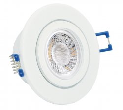 IP44 LED Einbaustrahler Bad 230V wei rund 5W GU10 LED