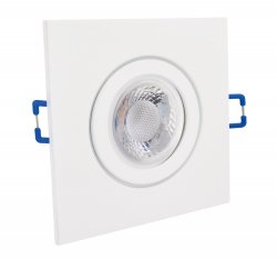 IP44 LED Einbaustrahler eckig wei 230V flach dimmbar 5W Modul - Klick