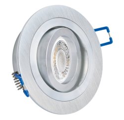 LED Einbaustrahler 230V 5W Alugebrstet rund Bicolor II - Klick