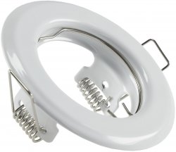 LED Einbaustrahler 55mm Lochma Einbaurahmen GU10 Rund Wei
