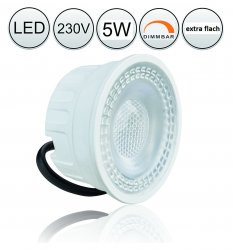 LED Modul flach stufenlos dimmbar 230V 5W warmweiß 2700K 50x25mm 38°