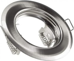 GU10 Einbaurahmen Edelstahl gebrstet 55mm Bohr Lochma Rund