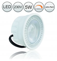 LED Modul 230V 5W flach stufenlos dimmbar tageslicht wei 4000K 50x25mm 38