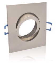 Alu Einbaustrahler Spanndecke Einbaurahmen eckig Edelstahlgebrstet schwenkbar Deckenstrahler
