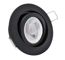 LED Einbaustrahler schwarz 230V flach dimmbar 5W CCT Deckenstrahler schwenkbar