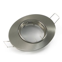 GU10 Einbaurahmen oval schwenkbar Druckguss Einbaustrahler Edelstahlgebrstet