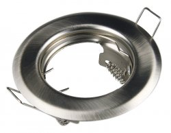 Einbaurahmen GU10 55mm Lochma LED Einbaustrahler silber gebrstet rund