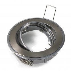 GU10 Einbaurahmen Druckguss Bicolor Silber-Chrom rund 12/230V