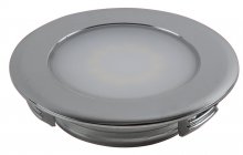 IP44 LED Einbauleuchte flach 55mm Bohr Lochma chrom 230V 2W warmwei