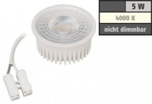 LED Modul 230V 5W Tageslichtweiß Spot Strahler 25mm flach 50° 4000K