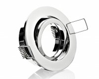 LED Einbaustrahler 230V Chrom glnzend rund 5W GU10 Spot - Klick