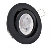 LED Einbaustrahler 230V schwarz matt rund 5W GU10 Spot - Klick