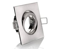 LED Einbaustrahler 230V Edelstahlgebrstet eckig 5W GU10 Spot - Klick