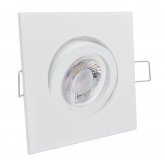 LED Einbaustrahler 230V wei eckig 5W GU10 Spot - Klick