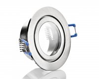 IP44 LED Einbaustrahler 230V Edelstahlgebrstet rund 5W GU10 LED