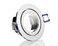 IP44 LED Einbaustrahler 230V Chrom glnzend rund 5W GU10 LED