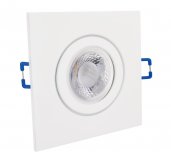 IP44 LED Einbaustrahler 230V wei eckig 5W GU10 LED Bad Terrassen Einbauleuchte