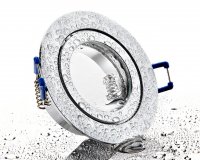 IP44 LED Einbaustrahler 230V Alugebrstet Bicolor rund GU10 5W LED