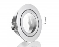 IP44 LED Einbaustrahler 230V flach dimmbar Alu gebrstet rund 5W Modul - Klick