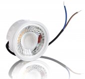 IP44 LED Einbaustrahler 230V flach dimmbar Alu gebrstet rund 5W Modul - Klick