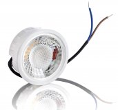 LED Einbaustrahler 230V flach dimmbar Chrom glänzend rund 5W Modul - Klick