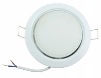 LED Einbaustrahler Set 230V flach GX53 6W weiß rund Einbauleuchte