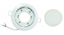 LED Einbaustrahler Set 230V flach GX53 6W wei rund Einbauleuchte