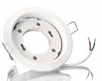 LED Einbaustrahler Set 230V flach GX53 6W wei rund Einbauleuchte