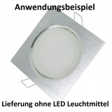 LED Einbaurahmen GX53 Einbaustrahler eckig Alu gebrstet 230V