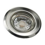 LED Einbaustrahler 230V 55mm Bohr Lochma Silber gebrstet 5W GU10 LED