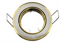 GU10 Einbaurahmen Druckguss Bicolor Silber-Gold rund 12/230V