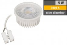 LED Einbaustrahler flach 5W Einbauleuchte silber gebürstet 230V 55mm Bohrung