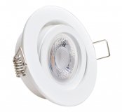 LED Einbaustrahler flach dimmbar 230V 5W weiß rund schwenkbar - Klick