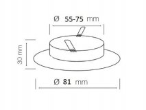LED Einbaustrahler flach 55mm Bohr Lochma 230V 3W Einbauleuchte silber gebrstet warmwei 120