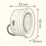 LED Einbaustrahler flach 55mm Lochma 230V 5W Einbauleuchte silber gebrstet