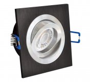 LED Einbaustrahler eckig flach dimmbar schwarz Bicolor II 230V 5W Modul