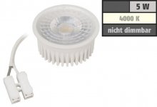 LED Einbaustrahler eckig flach 55mm Bohr Lochma 230V 5W Einbauleuchte Edelstahlgebrstet