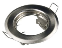 GU10 Einbaurahmen Edelstahl gebrstet 55mm Bohr Lochma Rund