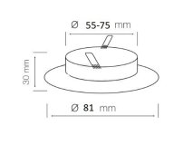 GU10 Einbaurahmen Edelstahl gebrstet 55mm Bohr Lochma Rund
