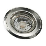 LED Einbaustrahler 230V 55mm Lochma Silber gebrstet 5W GU10 LED