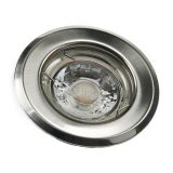 LED Einbaustrahler 230V 55mm Lochma Silber gebrstet 5W GU10 LED warmwei