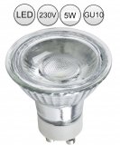 LED Einbaustrahler 230V 55mm Lochma Silber gebrstet 5W GU10 LED warmwei