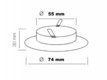 LED Einbaustrahler wei eckig flach 55mm Lochma 230V 3W Modul Einbauleuchte warmwei