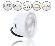 LC Light LED Modul 5W 230V flach stufenlos dimmbar CCT warmwei neutralwei kaltwei