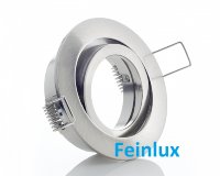 LED Einbaustrahler 230V Edelstahlgebrstet rund schwenkbar 5W GU10 Spot