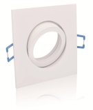 Alu Einbaustrahler Spanndecke Einbaurahmen eckig Wei matt schwenkbar Deckenstrahler