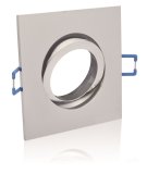 Alu Einbaustrahler Spanndecke Einbaurahmen eckig Chrom schwenkbar Deckenstrahler