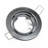 GU10 Einbaurahmen 68mm Einbaustrahler Chrom glnzend schwenkbar