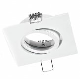 Einbaurahmen GU10 eckig weiß matt LED Einbaustrahler schwenkbar